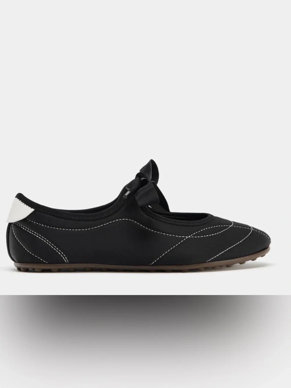 🔥🔥Zara Black Ribbon Tie Ballet Flats